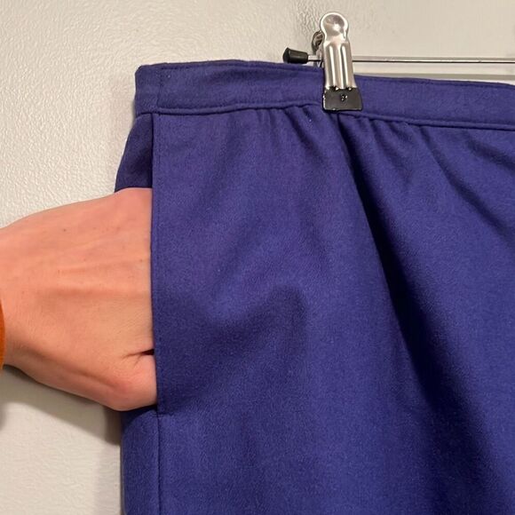 Pendleton Women's Blue Made in USA Pure Virgin Wool Midi Skirt Size 18W NWT - Picture 2 of 8